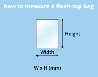 how to measure a self-seal bag