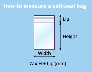 how to measure a self-seal bag